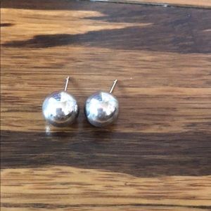 Tiffany and company sterling silver ball earrings